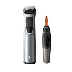 ست ماشین اصلاح موی صورت فیلیپس مدل mg7715 به همراه موزن بینی مدل nt3160